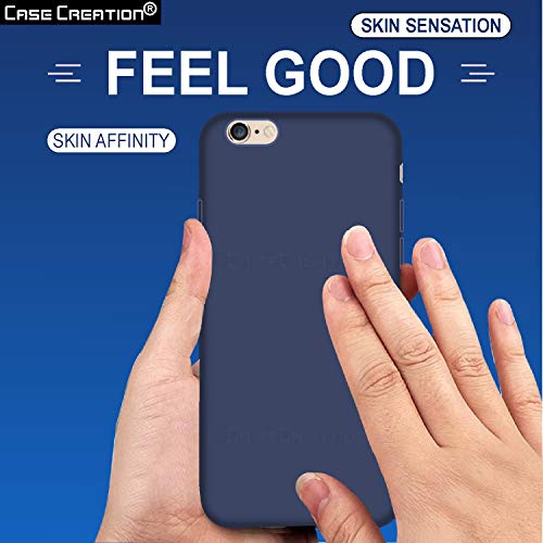 Image of Case Creation Luxurious OG Series for Apple iPhone 6S Case Cover,Anti-Dirty Slim Case Frosted Matte Cute Candy TPU Raised Bezel (Splash of Color) Back Cover for iPhone 6S -Navy Blue