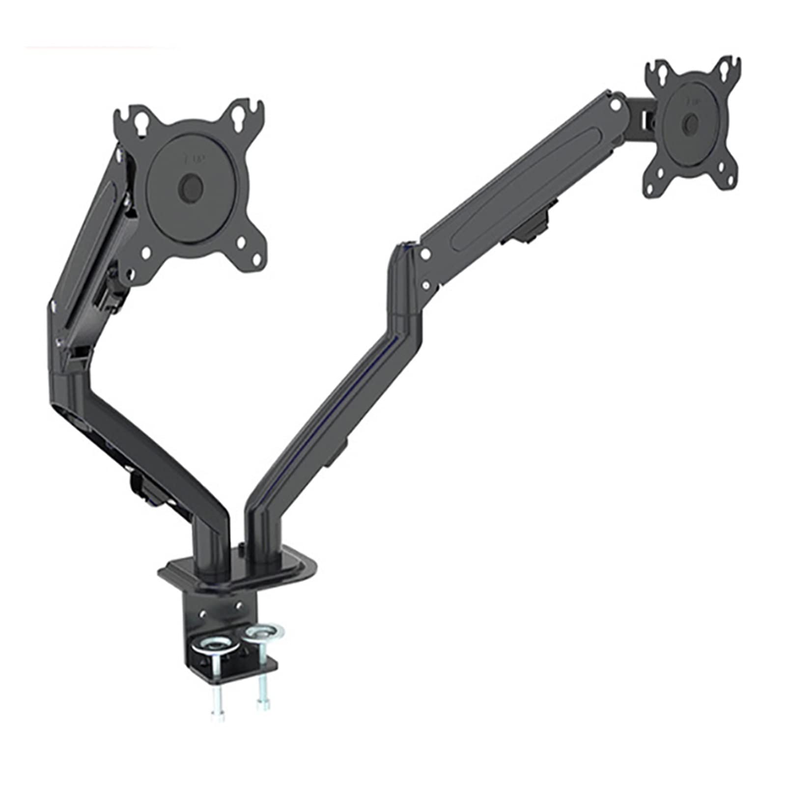 Aioneer Screen Stand, Dual Monitor Desktop Mount Bracket For 13 To 27-Inch Lcd Screens Rotate & Tilt Adjust Two-Arm Desk Stand Support-Nero-1