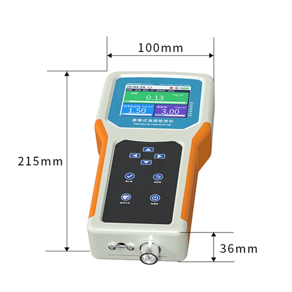 Detector Portátil de Humos de Aceite, Monitor de Calidad del Aire de Cocina Portátil con Pantalla LCD