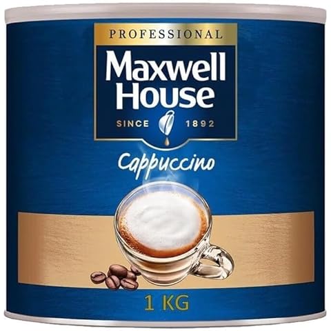 Maxwell House Instant Cappuccino 1kg Tin Cover