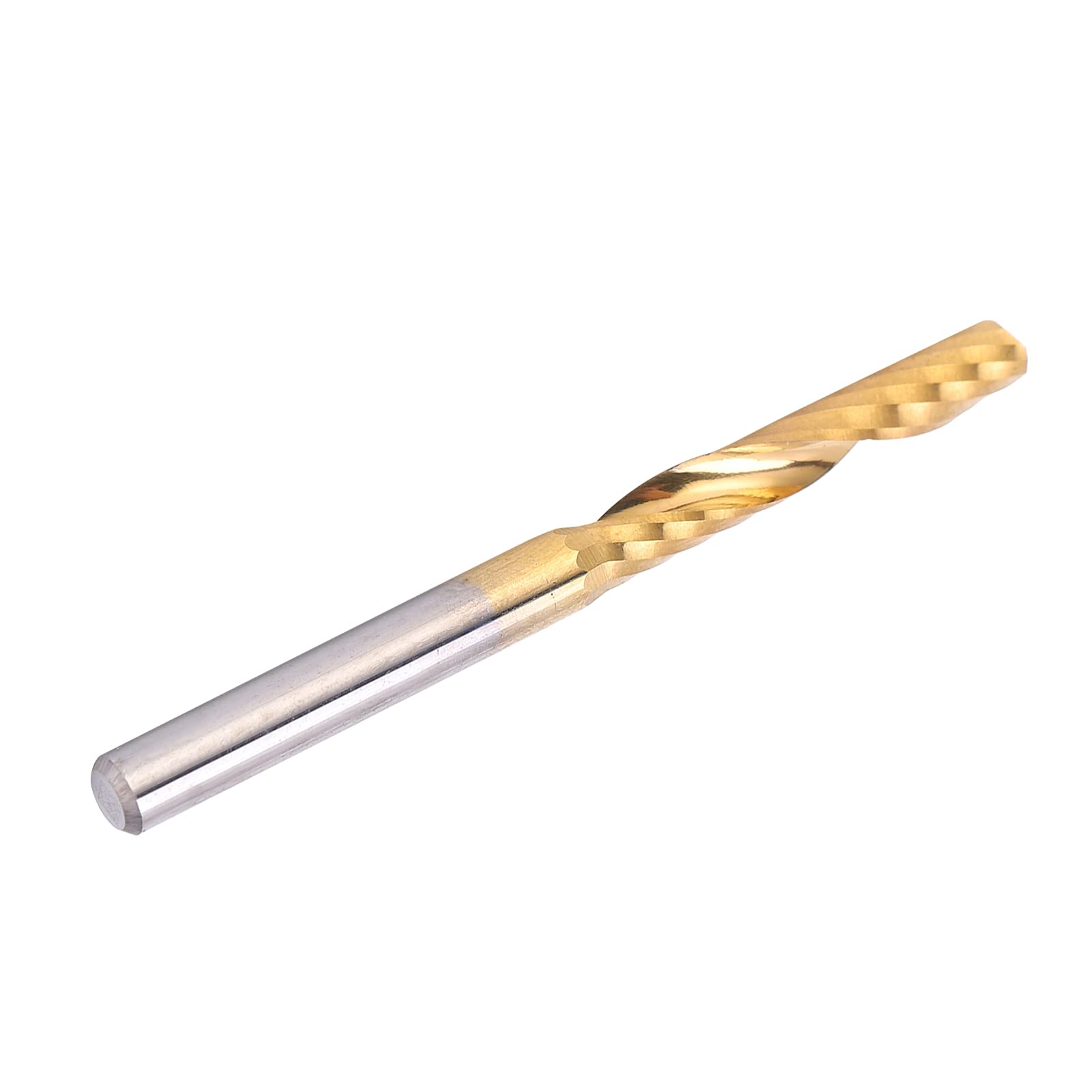 5 Pezzi Fresa in Acciaio ad Alta Velocità a Scanalatura Singola Punta a Spirale CNC per Metalli Non Ferrosi 4 mm x 25 mm x 50 mm Punte per Incisione CNC per Lavorazione di