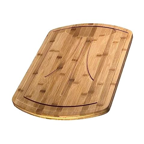 Simply Bamboo Wood Cutting Board | Chopping and Serving Board with Juice Grooves | Carving Board For Chopping Vegetables & Meat - 20.5" x 14.5" x 1" Cover