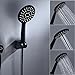 Handheld shower head, with hose, multi-mode spray, black. Suitable for families, hotels, apartments, bathing, hair washing, adult and children's cleaning tools.