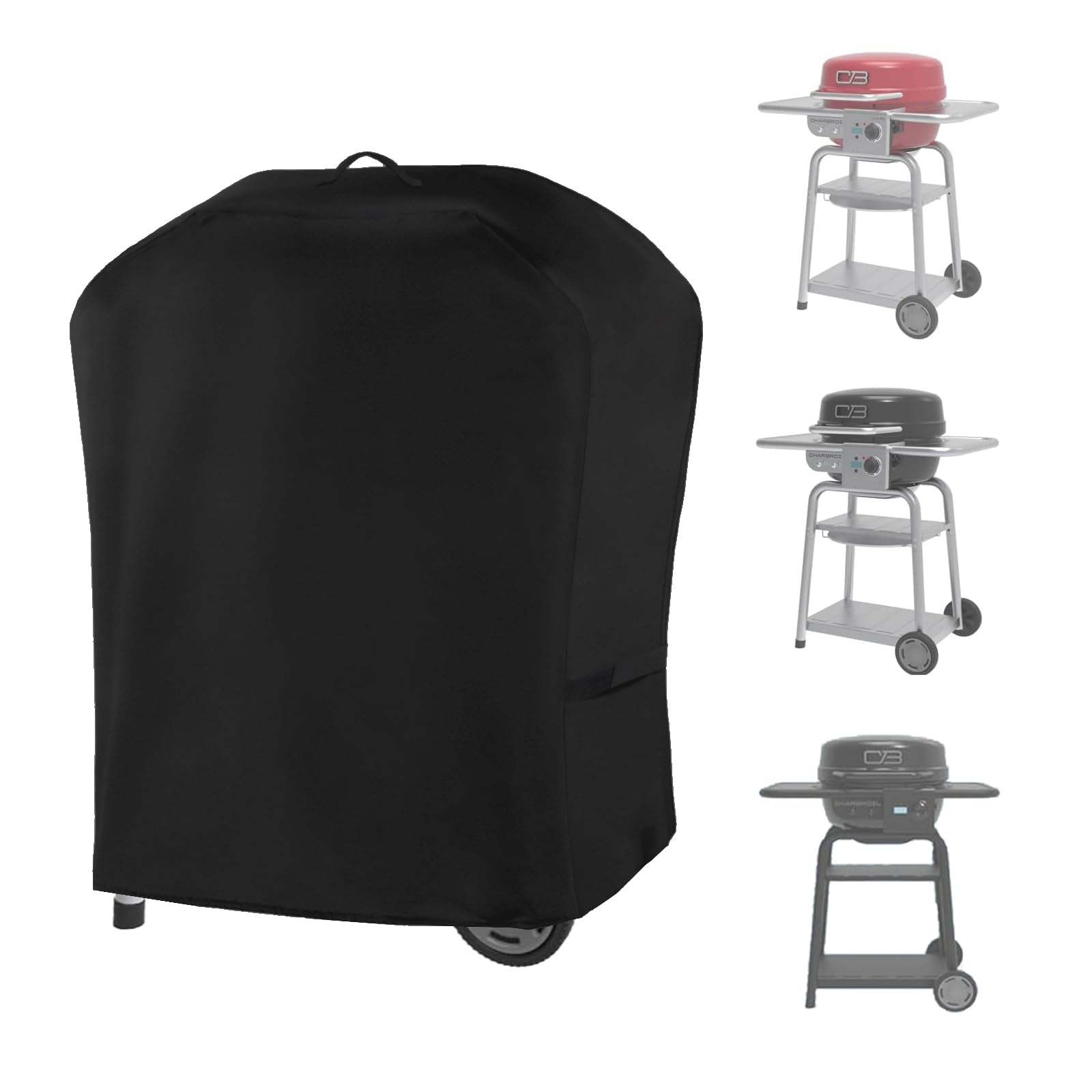 Charbroil 3-in-1 Dual Fuel Outdoor Bistro Pro Electric Grill & Griddle + Charcoal Mode BBQ, Red - 25302146 - view 2