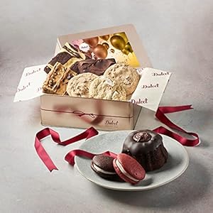 Dulcet Gift Baskets Delightful Sweets Sampler Gift Tin Filled with Fresh Baked Pastries Our Award Winning Brownies Great Gift for Holidays, Office Gatherings for Men & Women with Prime Delivery