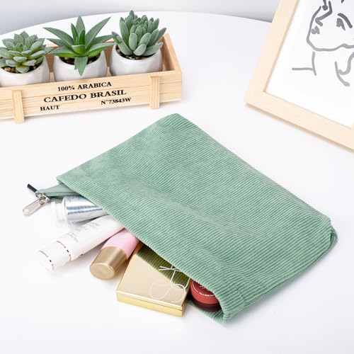 Iioscre Corduroy Tote Bag for Women, Large Capacity Tote handbags, Grocery Shoulder Bag with Inner Pockets﻿2