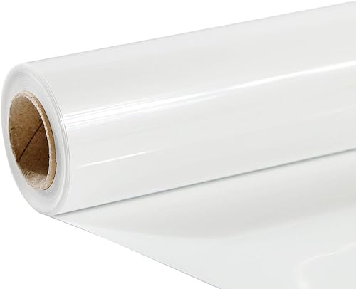 TUMIYA HTV rollos de vinilo de transferencia de calor de 100.1 x 8.2ft para camiseta con adhesivo brillante en la parte trasera blanca plancha en