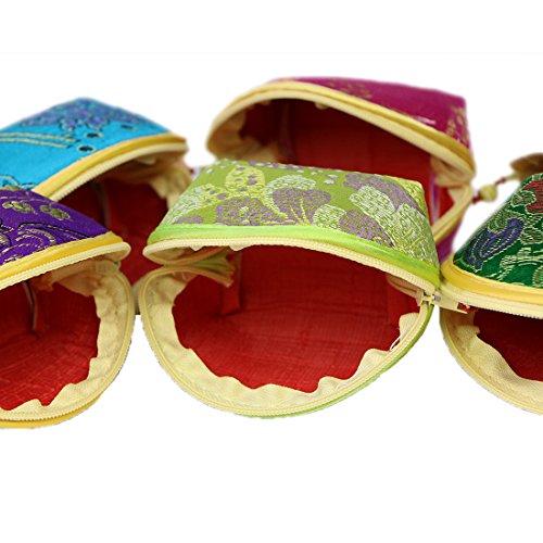 Kilofly 20 Pc Chinese Silk Embroidered Zipper Jewelry Bag Coin Purse Gift Pouch #TOP2