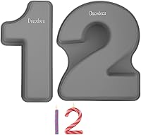 Vista 17 de Ducodocu Molde de silicona para tartas con números 3D, moldes para hornear, moldes novedosos para tartas, molde para hornear bricolaje