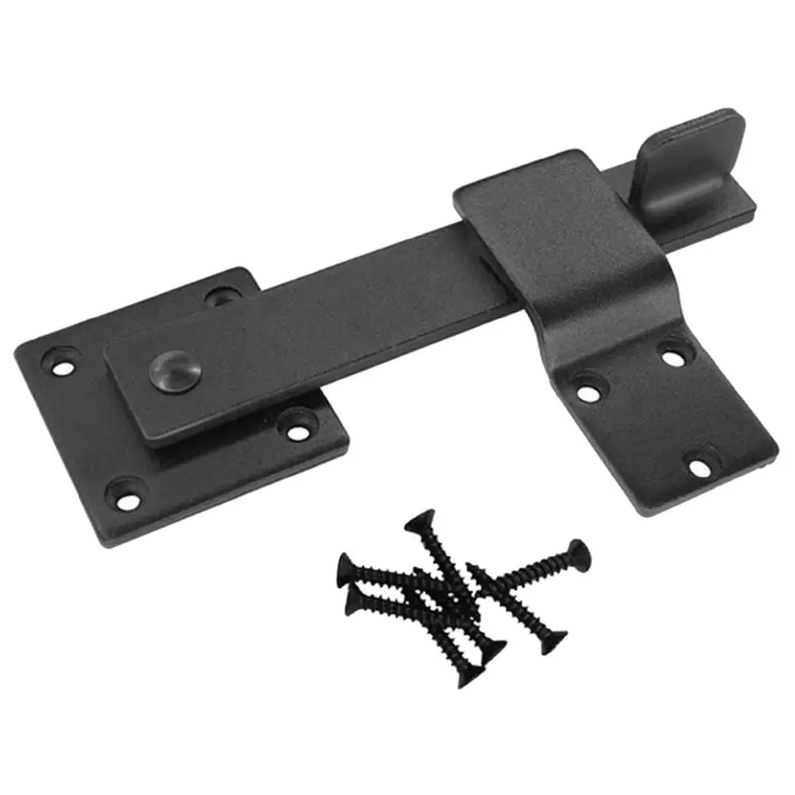 Hgbflty One Color Garden Gate Lock 1Set Barn Door Latch Solid Iron Lock Buckle Sturdy For Sliding Screen Garden Gate Hardware Stainless Steel Bar