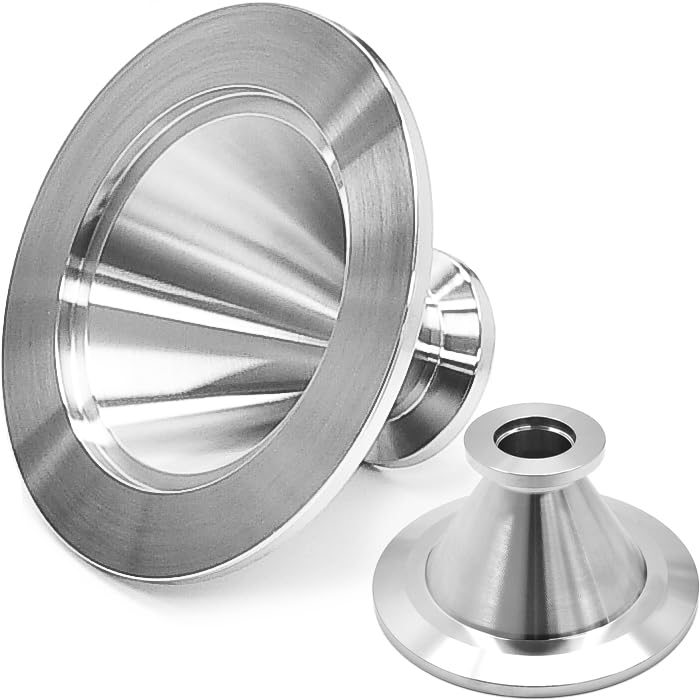 Image of Vacuum Conical Reducer KF-16 to KF-50 (NW-16 to NW-50), Vacuum Fitting, 304 Stainless Steel, Flange Adapter (KF50-KF16)