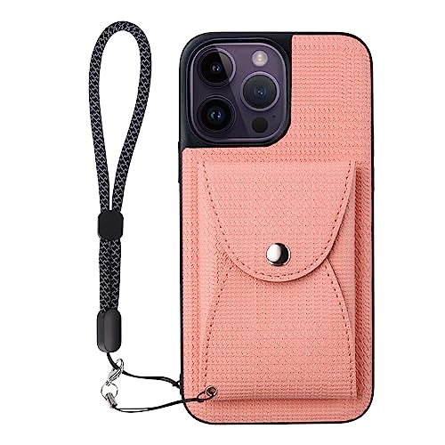 Smartist ViLi TH-P CIH15Pro-VL-TH-P-PK iPhone 15 Pro Pouch, Removable, Back, Card Storage, Stand Function, Salmon, Pink