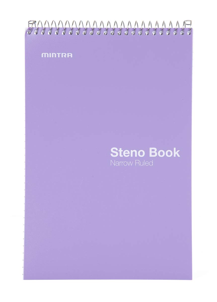 Mintra Office Steno Books (Pastel (lot de 2) 8pk, étroit ligné)