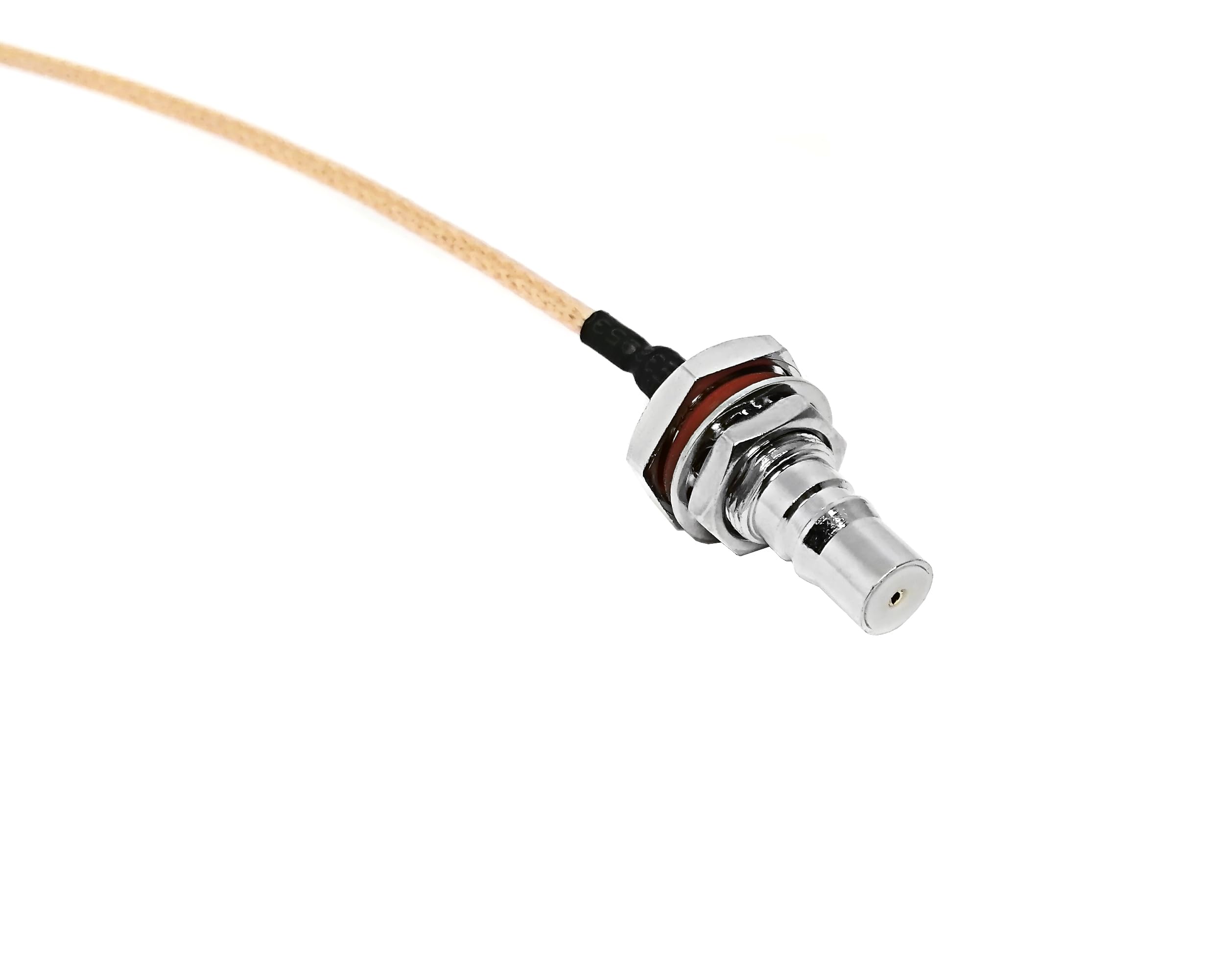 mamparo Hembra de 6 Pulgadas RG316 QMA al Conjunto de Cable coaxial de ángulo Masculino for Dispositivos inalámbricos