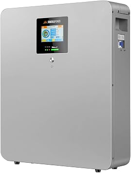 SUNGOLDPOWER 100Ah 48V Lithium Battery Wall mounted,100A BMS & LED Display,Bluetooth&WIFI Monitor,Rated 5120W Power, Parallel 15 Units,for Residential,Energy Storage, On/Off-Grid 4*CoreX 5 Elite