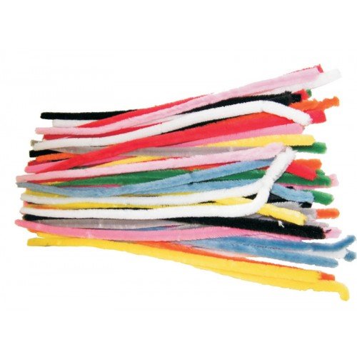 Creativity Inspired Jumbo Chenille Stems, Craft Pipe Cleaners, Assorted Bright Colours, Pack of 150, 15 x 500mm