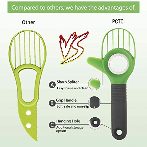 3 In 1 Avocado Slicer | Avocado Cutter Tool | Avocado Slicer Seed Remover | Multifunctional Avocado Peeler With Grip Handle And Avocado Keeper Suitable For Fruit | 1 Beer Bottle Opener #TOP3