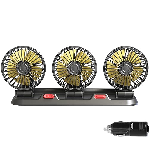 Ventilador de refrigeración ajustable 360 grados y tres cabezales potentes