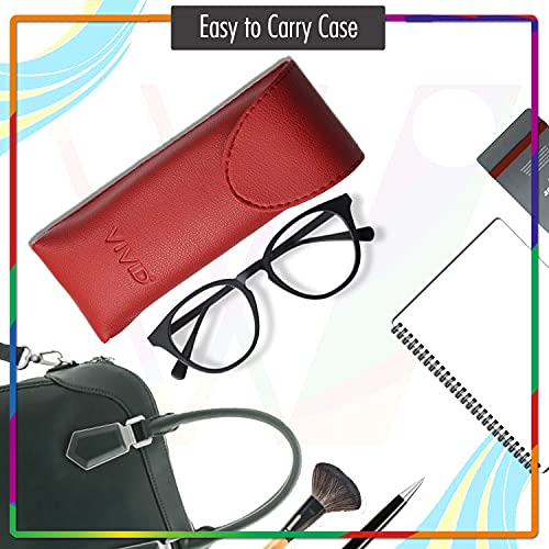 Image of Unisex Lightweight Specs Snap Button Eyewear Dabbi Leather Soft Case Cover