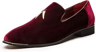 CMM Men's Metallic Penny Slippers Flats Velvet Loafers Slip-On Dress Plus Size Shoes Size 6-13