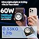 SIRUI C60X 60W LED Tragbares Fotolicht Videolicht Ultra-Leise (24.9dB), 0.53KG Kompakt, 2H Schnellladung, 13.000 Lux, Bluetooth-Steuerung für Studio/Outdoor-Videobeleuchtung