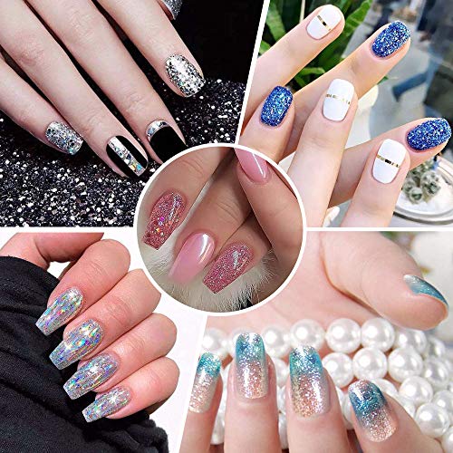 45 Farben Glitzerpulver Set Nagel Glitzer Pulver Set für Nageldesign, Lidschatten oder zum Basteln (Nagel Glitzer, 45er) – Bild 3