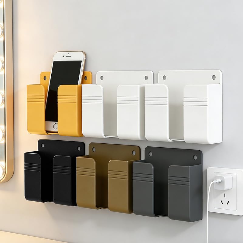 5 Soportes de Pared inalámbricos para teléfonos móviles, Soportes para Cargadores de móviles, Soportes para Ver Series en la Cocina y el baño, Apto para duchas y mesitas de Noche