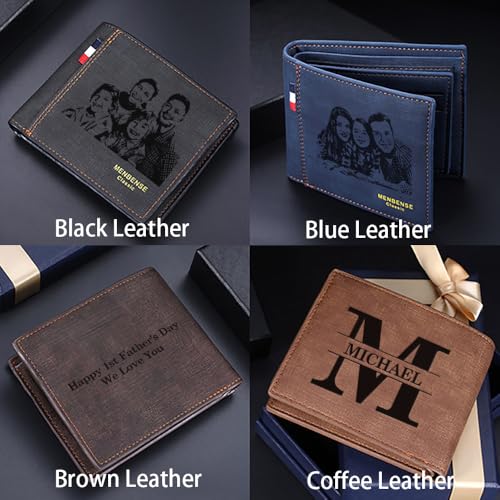 NICEDREAM Custom Wallets for Men Engraved Wallet PU Leather Wallet Personalized Wallet for Men Custom Picture Wallet Gift for Him Personalized Photo Wallet for Boyfriend Dad Husband Mens Wallet2