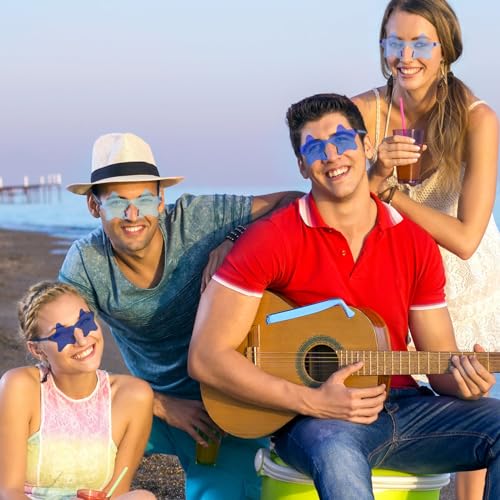 SUNOVELTIES 16 Star Rimless Sunglasses Retro Colored Party Glasses Bulk Gradient Transparent Fun Eyeglasses for Unisex Adult4