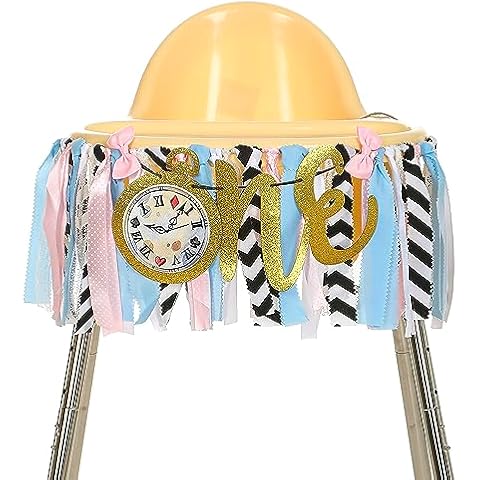 Chdaomn Alice in Wonderland High Chair Banner Cover