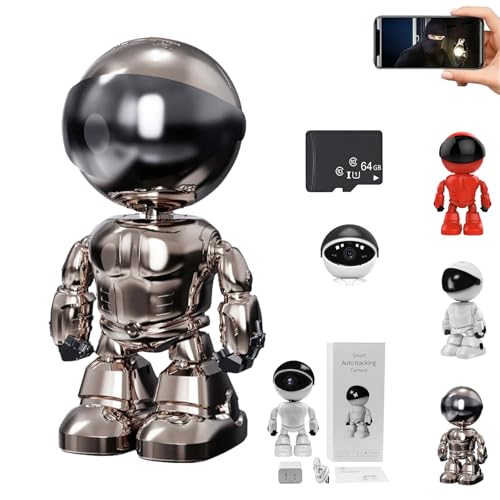 Robot de detección de movimiento inalámbrico para interiores, cámara de vigilancia, cámara de vigilancia, WiFi, cámara interior, 1080p, visión nocturna a color, detección humana de conversación