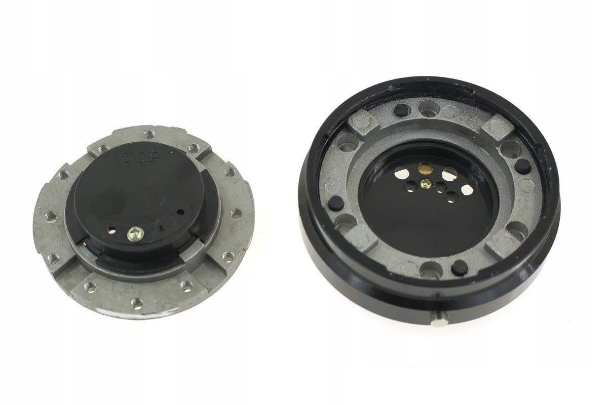 Moyeu De Volant Plat Doré à Dégagement Rapide E-4817 - Compatible Adaptateur Volant Tuning
