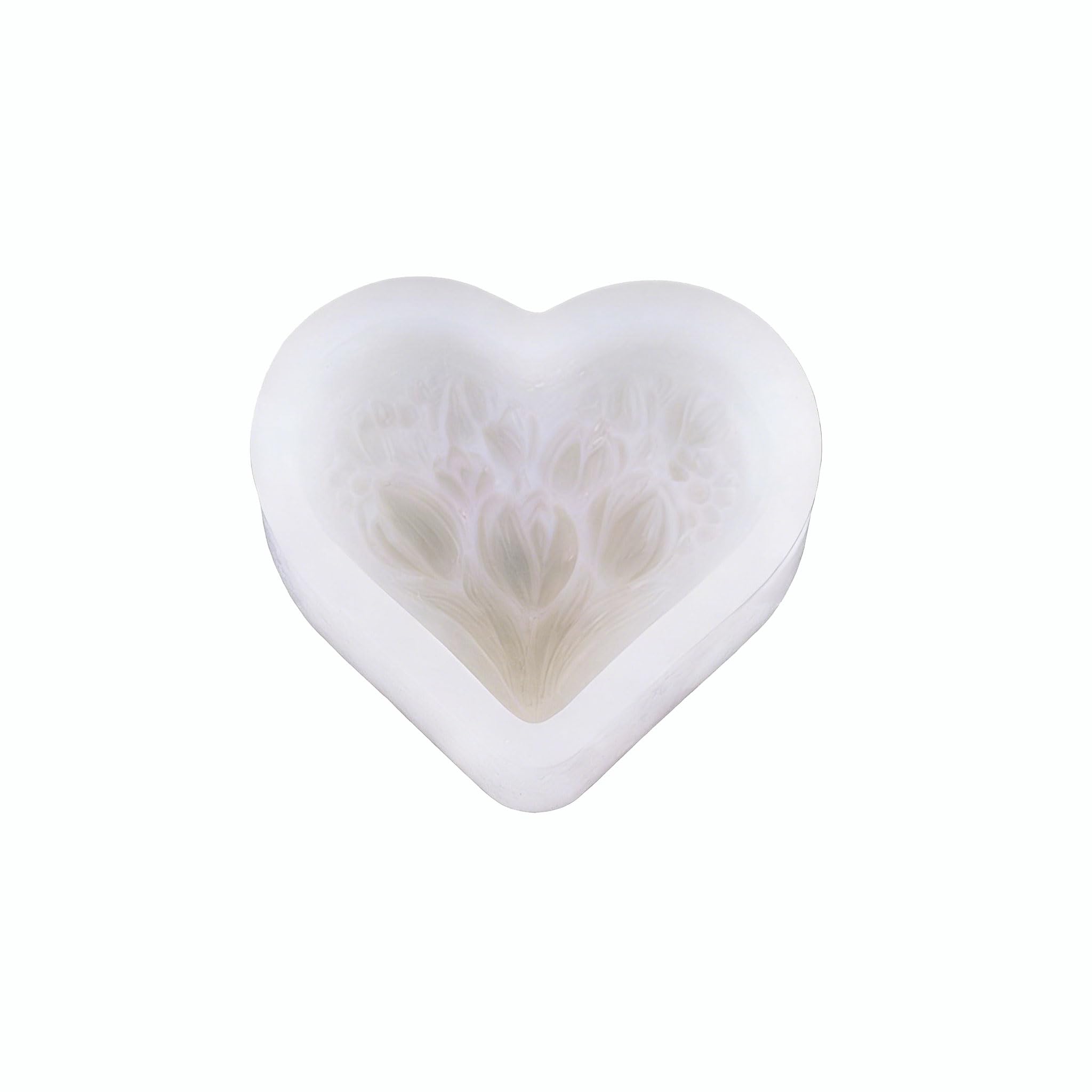Yhplxyuus Silicone Heart Shape Molds with Dried Flower and Glitters for Resin and Creation Love Flower Molds