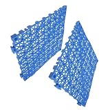 PACKOVE 2 Pezzi Tappeto Antiscivolo da Bagno in Pvc Modulare Struttura Forata e Design Flessibile ad Incastro per Uso Prolungato in Esterni e Bordo Piscina