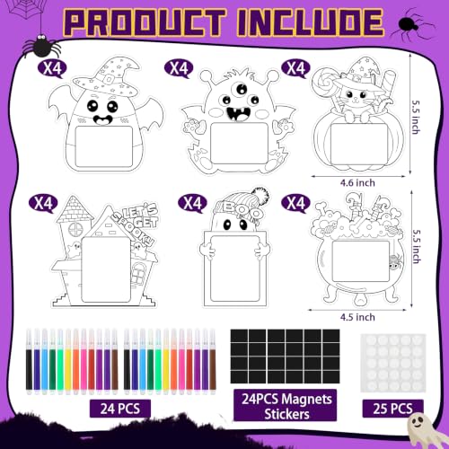 Halloween Crafts for Kids, Halloween Activities Picture Frame Fridge Magnet by YGEINIT - Used condition - Image 2