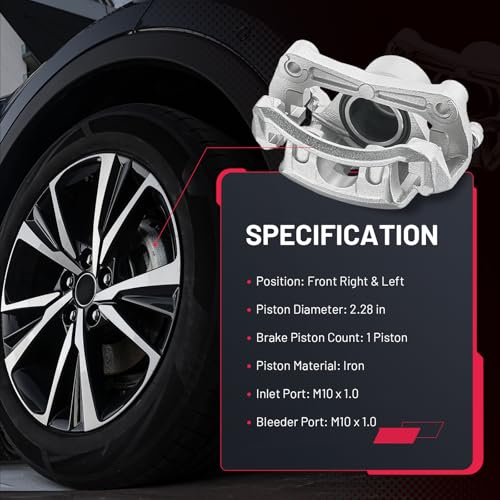 Image of BDFHYK 19-B3306 19-B3307 Front Disc Brake Caliper Assembly Compatible with Nissan Sentra 2013-2019 /2007-2012 1.8L L4 /2.0L L4, GAS 2pcs