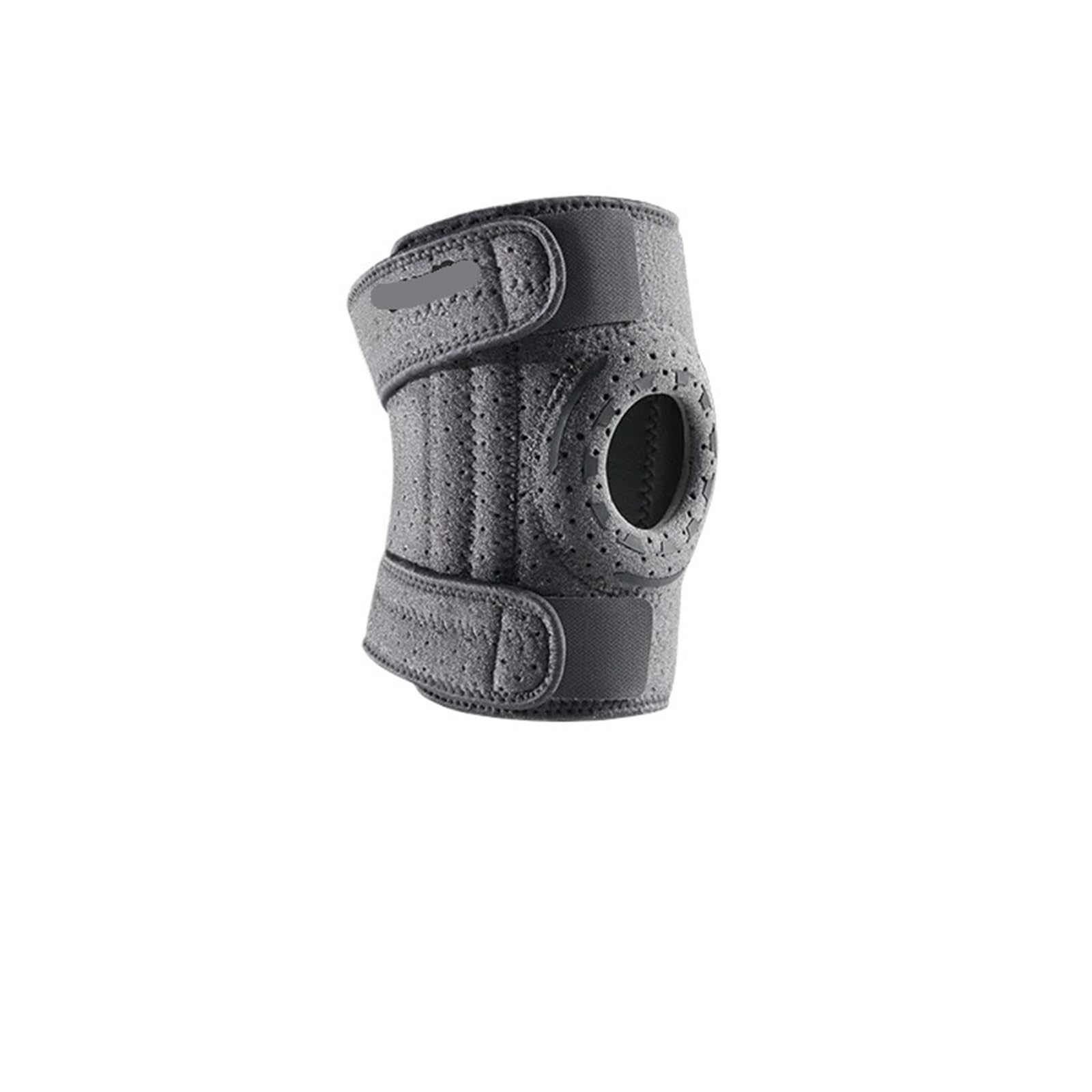 Ginocchiere 1PC Supporto a molla Guarnizione EVA addensata Silicone antiscivolo Stabilizzare rotula Traspirante for ginocchio Sport Per Sport(Grey 1pcs)