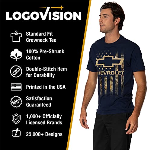 Chevrolet Camo Flag Shirts for Men, Short Sleeve T Shirt, Officially Licensed4