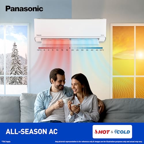 Image of Panasonic 1.0 Ton 3 Star, New Star Rated, Hot & Cold Inverter Split AC (Crystal Clean, -10~55C Oper., Higher Airflow, Copper Cond., 8in1 Convertible, 2-Way, PM0.1 Filter, CS /CU-EZ12CKYF,White)