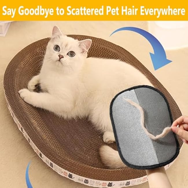 DreamCatching 2PCS Pet Hair Removal Gloves for Cats & Dogs, Reusable Electrostatic Pet Hair Remover Gloves for Couch, Carpet, Furniture, Car, Bedding, Easy Cleaning & Grooming Tool-tNsPnMFI