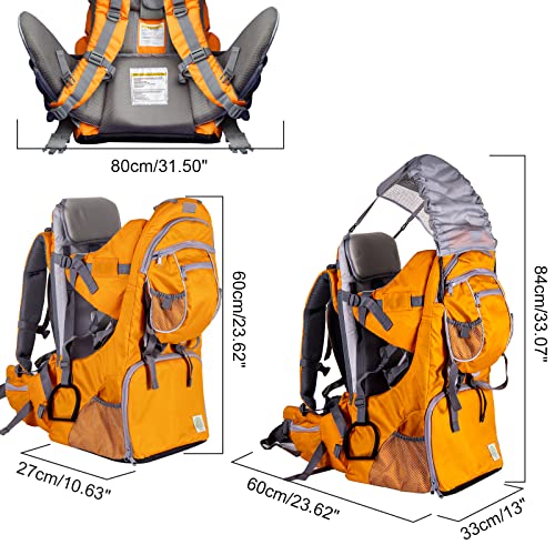 Baby-Backpack-Carrier-Safe-Toddler-Hiking-Backpack-Carrier-Camping-Child-Carriers-with-Rain-Cover-Child-Kid-Sun-Shade-Large-Storage-Insulated-Pocket-Adjustable-Padded-Child-Seat