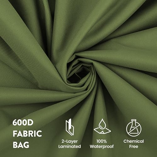 Bolsa para coronas navideñas de 30 pulgadas verde de doble capa 3