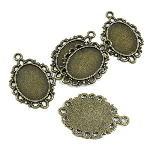 70 PCS Antique Bronze Plated Jewelry Making Charms Findings Bulk