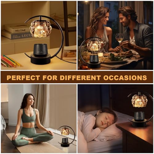 Electric Candle Warmer Lamp with Timer and Dimmer for Home Bedroom Decor