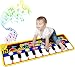 RenFox Kids Musical Mats, Music Piano Keyboard Dance Floor Mat Carpet Animal Blanket Touch Playmat Early Education Toys for Baby Girls Boys(43.3x14.2in)