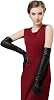 Bellady Womens Winter Elbow Length Costume Cosplay Gloves Touchscreen Long Faux Leather Gloves Warm Fleece Lined
