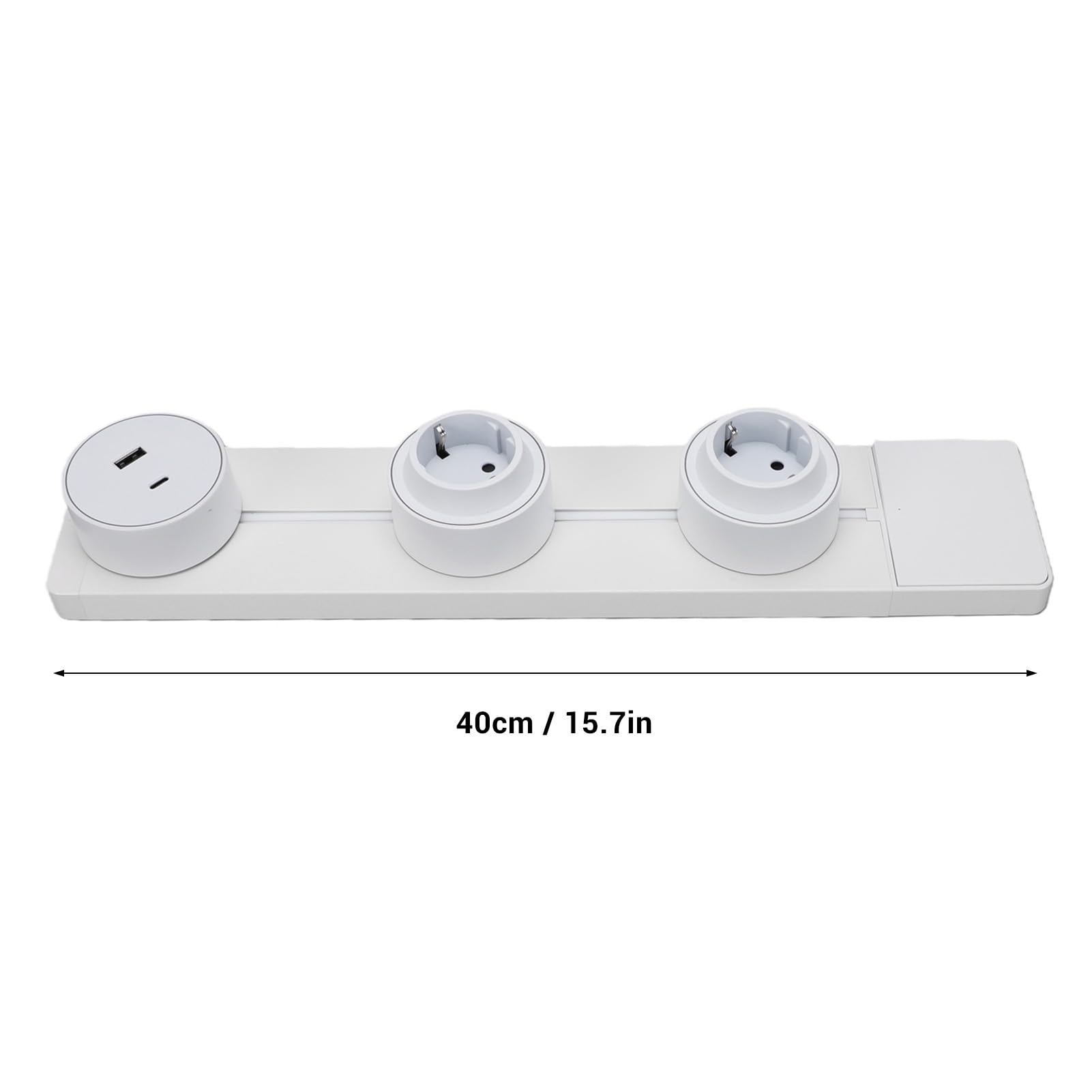 Generic di Binari Multipresa con Porta USB da Cucina per Sottopensile da 40 Cm Design Durevole in Lega di Alluminio per Casa e Ufficio