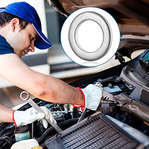 10 Pcs Aluminum Oil Drain Plug Gaskets Crush Washers Seals For Honda Accord Civic Crv Cr-V Acura Odyssey Pilot Fit Ridgeline Element,Replacement For The Part # 94109-14000, Used For Oil Change #TOP4