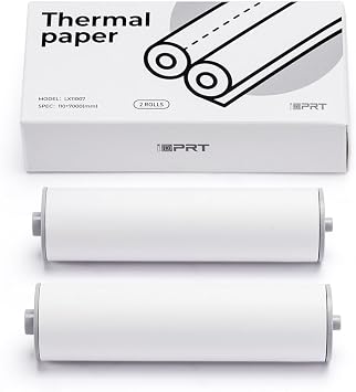 iDPRT 4.3 Thermal Paper 2 Rolls - 4.3 x 11.7 Inch Thermal Paper4.3 Width, Compatible with MT890/HPRT MT810/M08F/ITP01/ITP04, BPA Free&Support Contract, Picture, Etc - 110mm