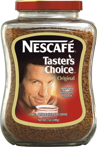 Osem Instant Coffee, Tasters Choice, Passover, 7-ounces